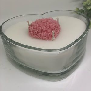 3 wick Heart candle